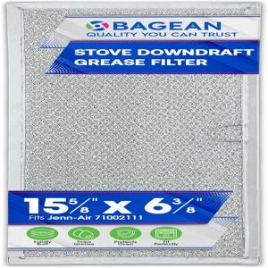베이건 다운드래프트 스토브탑 필터 교체 15.60 x 6.40 - 71002111 젠에어 그리스 필터에 적합 레인지 오븐
