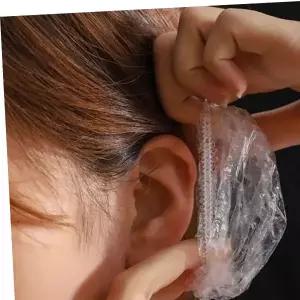 염색용 비닐 이어캡 100P 일회용 비닐 헤어캡 100P