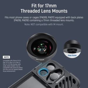 NEEWER HD 105mm 매크로 렌즈 (17mm 나사형 백플레이트 전용) 아이폰 호환, 삼성 호환, 샤오미 폰 케이지