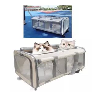 강아지 고양이 이동식 이동장 가방 캐리어 바퀴 켄넬 동물 케이스 대용량 해치백 외출용 휴대용