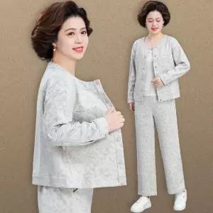 포뇨 여성용 캐주얼 투피스 코트 오버핏 세트 봄가을 트레이닝 가을옷 OPH3