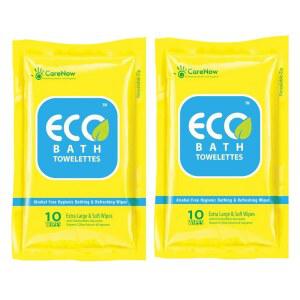 에코 배스 토블렛 소독 목욕 물티슈 10개 - 특대 사이즈(2팩)