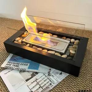 에탄올난로 불멍 실내 불꽃 블랙 인테리어 불멍화로 가정용