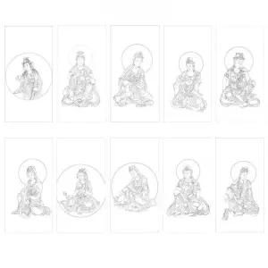 따라그리기 도안 미술 학습 도안집 불교 불화 선화 쉬운