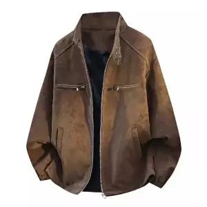 남성 봄 빈티지 데일리룩 항공 점퍼 빅사이즈 재킷 PU 세무 룩 코트 인기1