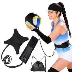 청소년 성인을 위한 조절 가능한 리바운드 시스템 u2013 서브 세트 스파이크 연습 장비를 갖춘 RYNEX 배구 솔로 트레이닝