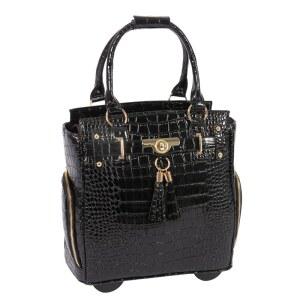 JKM & Company 롤링 노트북 가방 | 디자이너 휠드 서류 가방 | 13-17인치 노트북에 적합 | 사무실 여행용 컴퓨터 케이스