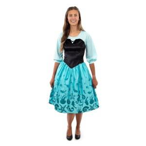 마법에 걸린 인어공주의 날 공주 드레스업 성인 여성 위한 작은 모험 - 세탁기 사용 코스프레 원피스