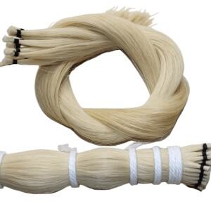 천연 흰색 몽골 말 꼬리 바이올린, 비올라, 첼로 활 헤어, 부품  액세서리, 30 행크