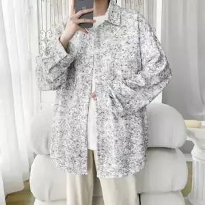 윈터솔져 남성 캐주얼 솔리드 긴팔 빅사이즈 데일리룩 봄옷 셔츠 KUK1