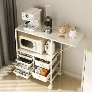 이동식 주방 바퀴수납장 전자레인지 보조 선반