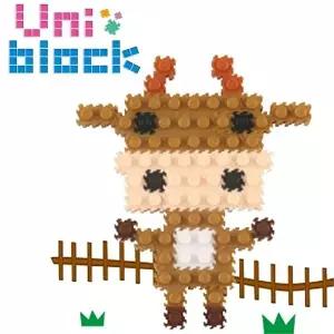 [셀러허브 1]유니블럭 3000 동물 만들기 소 (UB004) (47332559)