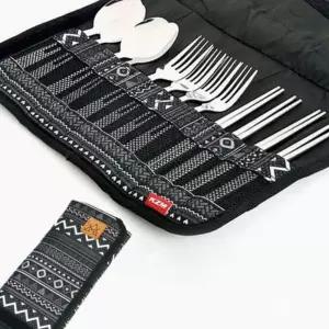 R22 카즈미 커트러리 세트 캠핑 수저 포크 젓가락 4인