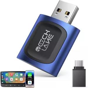 2026년 업그레이드된 2-in-1 무선 카플레이 어댑터 및 안드로이드 오토 유선 무선용 블루투스 카 빠르고