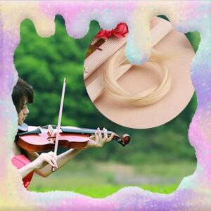 1헹크 바이올린 활털 유니버설 노랑+흰색 현악기 부품 액세서리