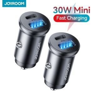 Joyroom 차량용 충전기 PD QC3.0 듀얼 USB 포트 고속 휴대폰 어댑터, 아이폰 호환 삼성 호환 갤럭시 자동차