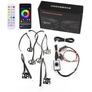 BMW 호환 F30 LCI 3 시리즈 F31 F34 F35 RGB 멀티컬러 LED 보드 DRL 모듈 주간 주행등 2016-2019용 앱