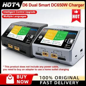 HOTA D6 듀얼 채널 스마트 충전기 1-6S Lipo LiHV/NiZn/Nicd/NiMH 배터리용 지능형 업그레이드 빠른 경험