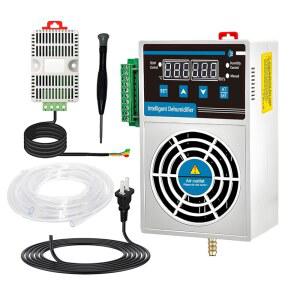 그로우 텐트 제습기 외부 난방 또는 냉방 인터페이스가 있는 스마트 온도 습도 조절기 금고용 자동 제습 키트 / 캐비닛 전기 박스 옷장 AC DC 85-265V 차단