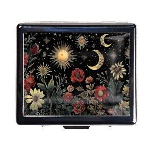 비타민과 약물을 위한 7일 여행용 알약 정리함 8구획 상자 작고 세련된 약 케이스 (밤의 아름다운 풍경)