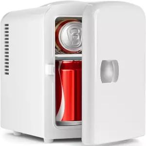 엘렉틱 컴팩트 냉장고 휴대용 미니 스킨케어 4L 용량/6캔 침실 자동차 사무실 및 기숙사 화장품 음료