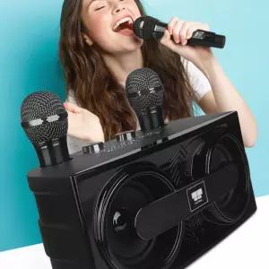 마이크앰프 베란다용 듀얼 탈부착가능 블루투스 가정용 노래방 나비 NVAMP 앰프