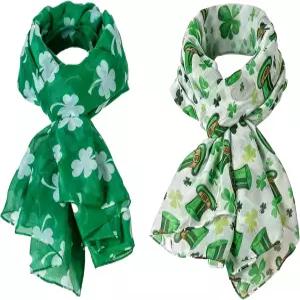 레드지노 2팩 그린 샴록 스카프 세인트 패트릭스 데이 여성용 액세서리