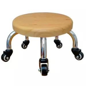 바퀴 달린 원형 소파 학습용 낮은 스툴 발판