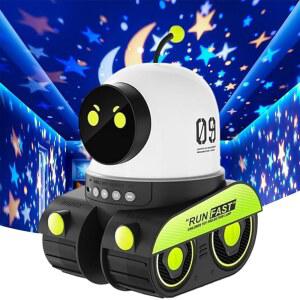 카툰 프로젝터 램프 21 슬라이드 + 360 회전 무소음 나이트 라이트 크리스마스 선물용 이미지가 있는 충전식 무선 유니크 스타일리시한