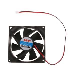 12V 2 핀 80x80x25mm PC 컴퓨터 CPU 시스템 방열판, 브러시리스 냉각 팬 8025