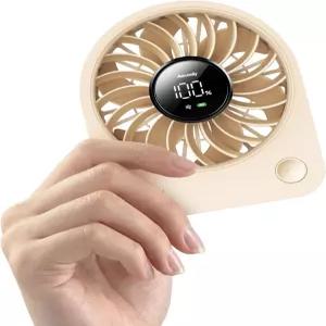 Aecooly 미니 휴대용 선풍기 USB 책상 선풍기를 보관할 수 있을 만큼 작음 4단 조용한 충전 [11시간 최대