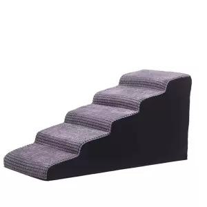계단 강아지 애견 소파 실내 슬개골 4단 브라운 발판 35x40cm 침대 다크