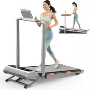 15 12레벨 오토 경사 및 핸들 바 450파운드 용량의 UI 화면 Rayspace 3.5 콰이어트 언더 데스크 러닝머신