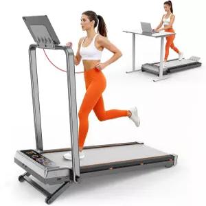 15 12레벨 오토 경사 및 핸들 바가 있는 워킹 패드 트리소미 3.5 접이식 책상 밑 트레드밀 UI 화면이 홈