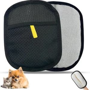 피크클라우드 2개 재사용 가능한 정전기 반려동물 털 제거 장갑 매직 브러시 가구 소파 카펫 카시트 의류용