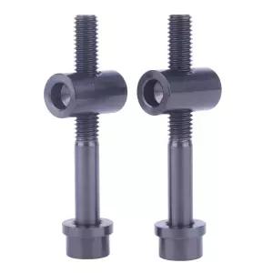 UHDFBDHF 2PCS 티타늄 M5x40mm 볼트 너트 와셔 자전거 시트포스트 고정 볼트(블랙)