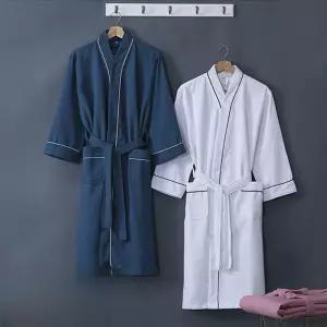 남성용 빅사이즈 로브 그레이 남자 샤워 단추 가운 활동성