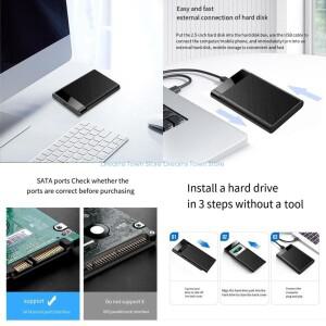 2.5 SSD 케이스 용 HX6A-노트북 USB3.1 하드 디스크 어댑터 인클로저 박스 인치 -직렬 모바일 HDD