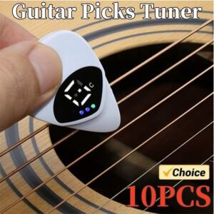 휴대용 기타 픽 및 튜너 콤보 기능 포크 우쿨렐레 12 톤 동일 템퍼러먼트 포함 투인원