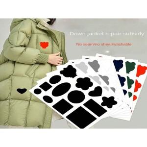 다림질 스티커 패치없이 다운 재킷의 구멍을 수리하기위한 5 개의 자체 접착 수리 패치 DIY