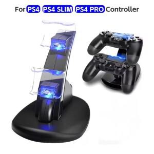 [호환품]PS4 컨트롤러 충전기 용 소니호환 호환호환 Playstation 4 / Pro 슬림 액세서리 LED 스탠드 홀더