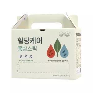 진웰스 식후 혈당케어 홍삼스틱 12g x 30포 국내산 6년근 발효 홍삼액 선물