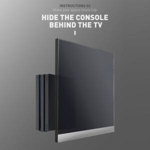 [호환품]벽걸이형 게임 콘솔 호스트 벽 브래킷(나사 포함) PS4/PS4 Pro/PS4 Slim 액세서리용 랙 후크 보관