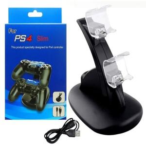 [호환품]컨트롤러 충전 도크 LED 듀얼 USB PS4 스탠드 스테이션 크래들 소니호환 플레이스테이션 / 프로 슬