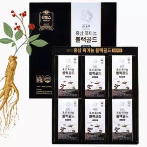진웰스 홍삼흑마늘 블랙골드 프리미엄 70ml x 30 파우치 국내산 6년근 발효 홍삼액 홍삼 선물