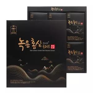 진웰스 녹용 홍삼 플러스 70ml x 30포 국내산 6년근 발효 홍삼액 홍삼 선물