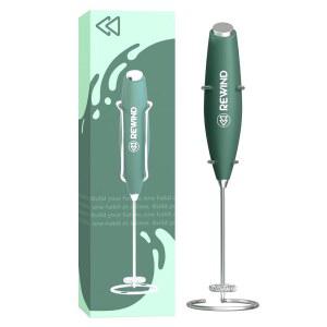 스탠드가 있는 리윈드 그린 프로더 핸드헬드 주스 말차 커피 등을 섞을 수 휴대용 전기 거품기