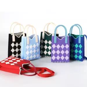 다이아몬드패턴 미니 니트 토트크로스백 브랜드백 ytA6+5YPG