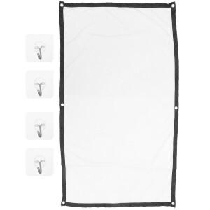 1세트 60인치 프로젝터 스크린 가정용 검정색 테두리 폴리에스테르 소재의 접이식 휴대용 야외 실내