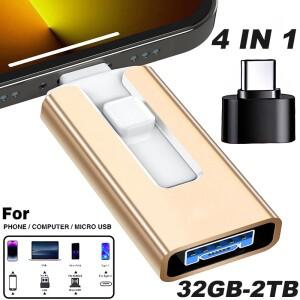 4in 1 OTG 마이크로 USB 3.0 플래시 드라이브 듀얼 기능 안드로이드 TYPE-C 펜 모바일 메모리 스틱 아이폰